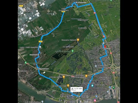 Ronde van vandaag 26 km van Vlaardingen naar Schipluiden ,Maasland en naar huis.