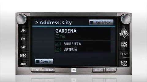 Navigation (input an address using voice recognition) Venza Toyota of Slidell