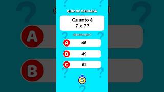 Você É Bom Na Tabuada?#tabuada #matemática #fypyoutube #aprender #quiz screenshot 2