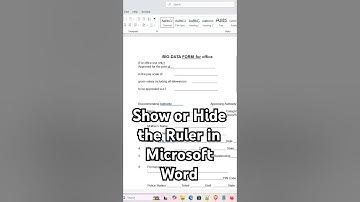 How to Show or Hide the Ruler in Microsoft Word - 2025