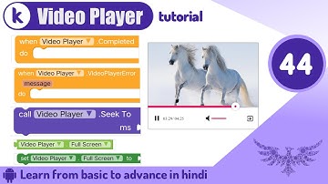 Kodular Video Player Design & Block tutorial |Kodular tutorial | Tutorial no.44