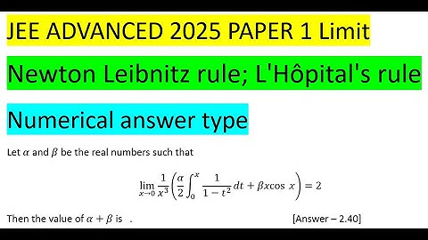 #jeeadvanced 2025 #paper1 #solution #pyq Let α and β be the real numbers such thatlim(x→0) 1/x^3