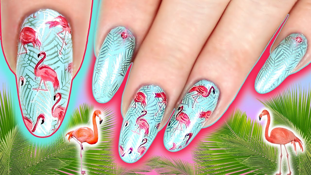 Flamingo Nail Art Tutorial Easy Summer Nails Step By Step