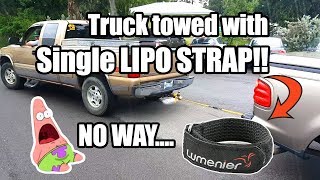 Can you tow a truck with a single Battery Strap!!?
