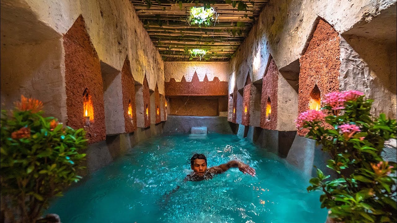 Unbelievable! Found an Underground Temple in Deep Forest and Redecoration with Swimming Pool