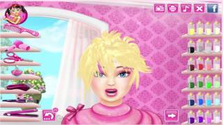 Barbie in the hairdressing salon. NEW GAME. Cartoon for girls. screenshot 5