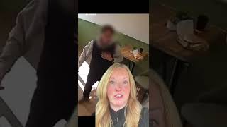 Man attacked while unwrapping his sandwich 🥪 #cafe #attack #caughtoncamera #uk #stephennolan