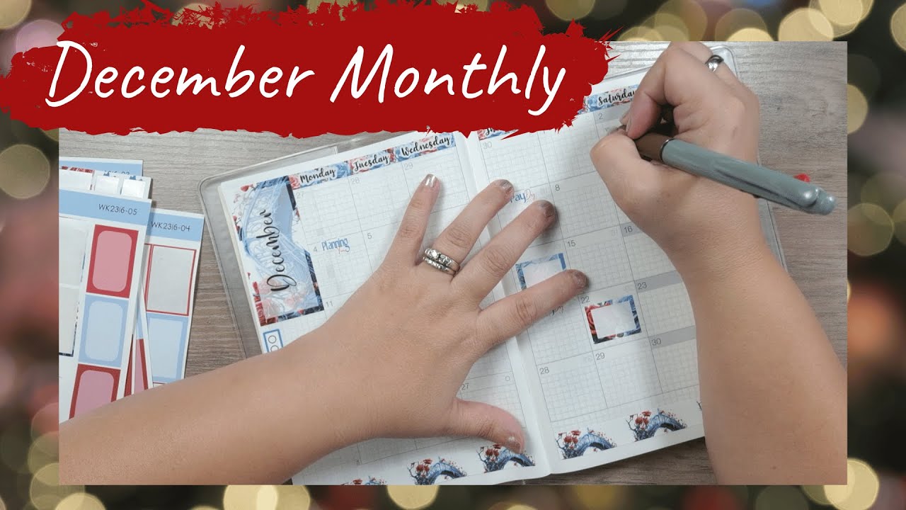 VLOGMAS DAY 1  |  December Monthly PWM  |  Hobonichi Cousin  |  Using leftover stickers