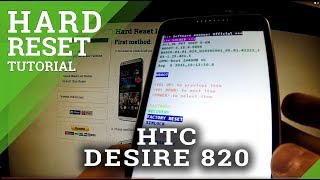 Hard Reset HTC Desire 820 - how to wipe your phone