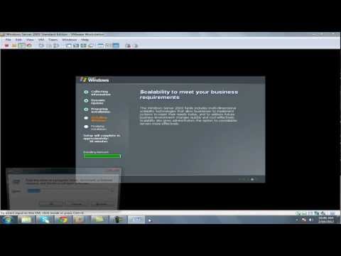 how to install windows server 2003 on vmware workstation in windows 7.mp4