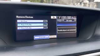 2013+ Lexus GS 350 Delete Bluetooth Devices.