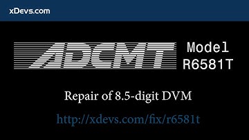 Initial repair attempt on Advantest R6581T 8.5digit DVM