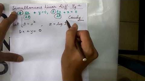 Simultaneous Linear Differential Equation Part -2-Mathematics-2
