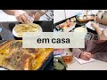 Preparando a janta pra família | Frango ao creme de alho | Batatas assadas | Rotina da noite