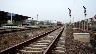 Alsthom locomotive No.4133 in rapid train No.134 at Chiangrak station Thailand