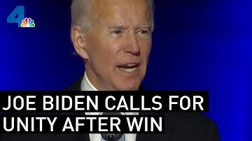 Joe Biden Calls for Unity and Healing in First Speech as President-Elect | NBCLA