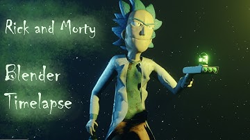 Rick and Morty speed pose (Blender Timelapse)