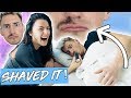 GIRLFRIEND SHAVES OFF BOYFRIENDS MUSTACHE PRANK! *Gone Wrong*