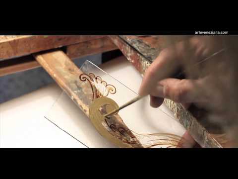 Video: Arte Veneziana Laat Eglomise Herleef - 'n Spesiale Tegniek Om Glas Te Versier Met Gravure Op Goud Of Silwerblaar