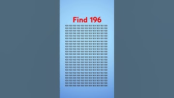 Find 196#mathstricks #braintestsolution #brainteasers #brain #quiz