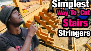 How To Mark out Cut Stairs For Deck / Concrete Pad Framing /How To Cut Stringers