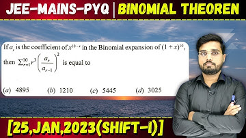 If a, is the coefficient of x10-r in the Binomial expansion of (1+x)10, 2 then Σ 1 || Let