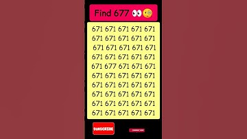 Find 677 and comment 👀🧐 #shorts #spot #eyetest #exam #trending #findthenumber #find #memorytest#like