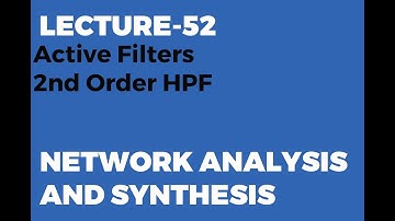 2nd Order Active High Pass Filter