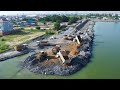 Massive Operation Putting Rock Stone &amp; Sand To Fill Up Deep Water Lake