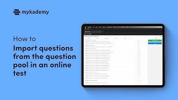How to import questions from the question pool in an online test | LMS | Mykademy
