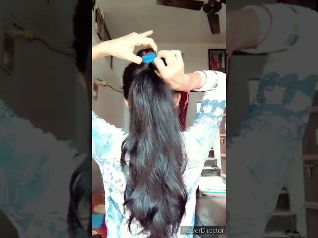 ponytail hack with clutcher #hair #hairstyle #longhair #hairstyles #1million