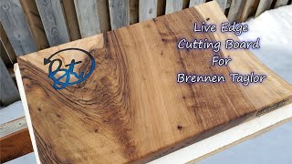 Live Edge English Walnut Cutting Board  (Brennen Taylor) (How to make)