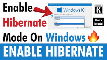 Enable Hibernate mode on Windows 11 ,10,8 & 7