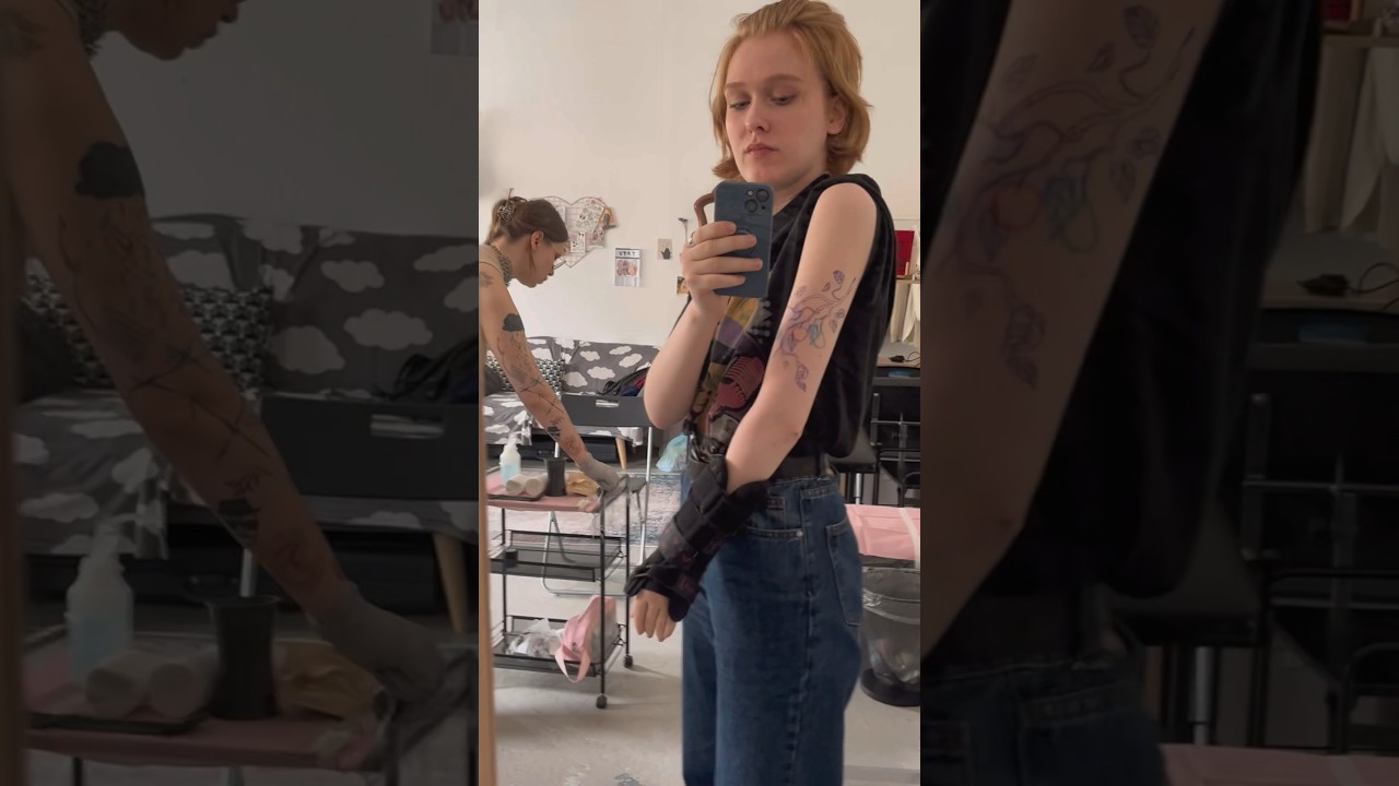grwm: тату сеанс✨ нельзяграм мастерки: sosite_tatite 