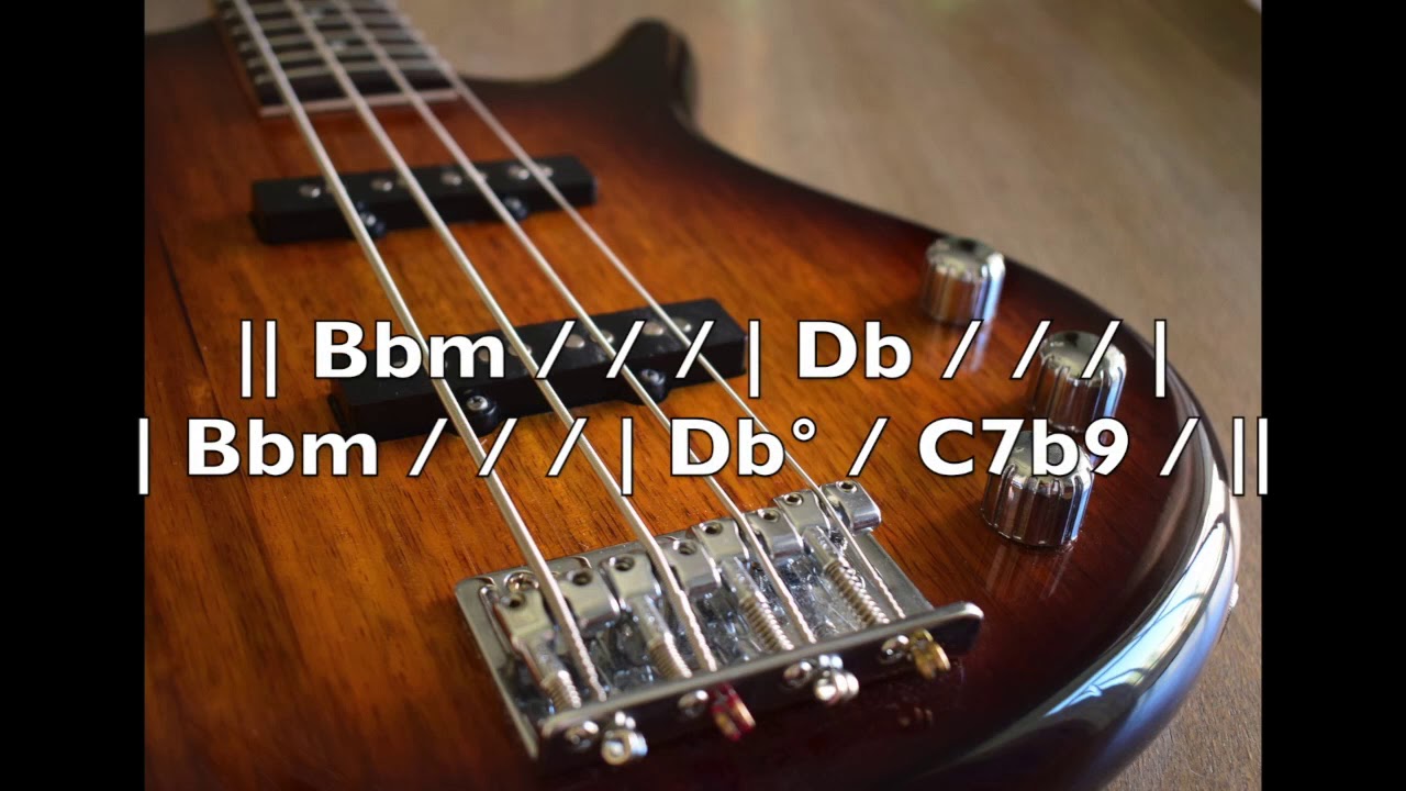 Intense Rock Harmonic Minor Bass Backing Track in F Minor