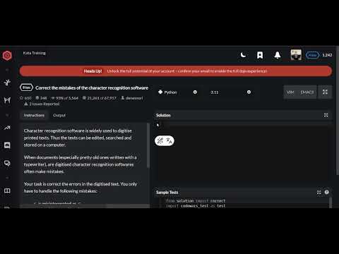 Codewars | Correct the mistakes of the character recognition software | Python 8 kyu