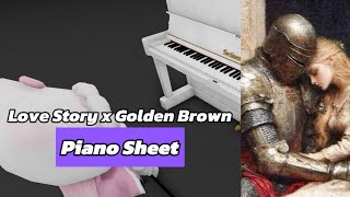 Golden Brown x Love Story | Roblox Piano🎹 [ sheets in desc ]