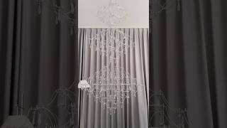 3-Tier Mesh With Crystal Chandelier