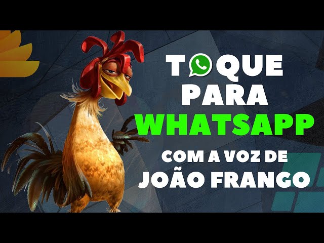 Notificação na voz do JOÃO FRANGO para WhatsApp #whatsapp class=