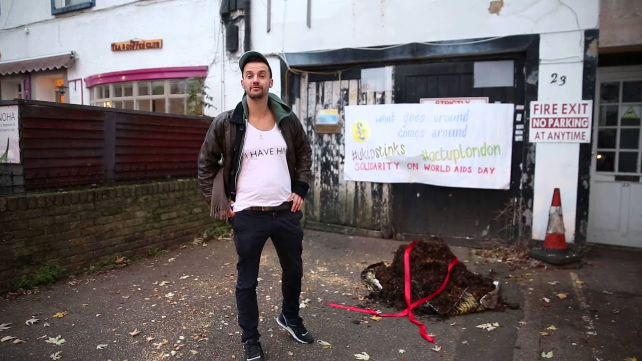Gay men playing in manure