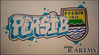 Cara membuat grafiti PERSIB BANDUNG