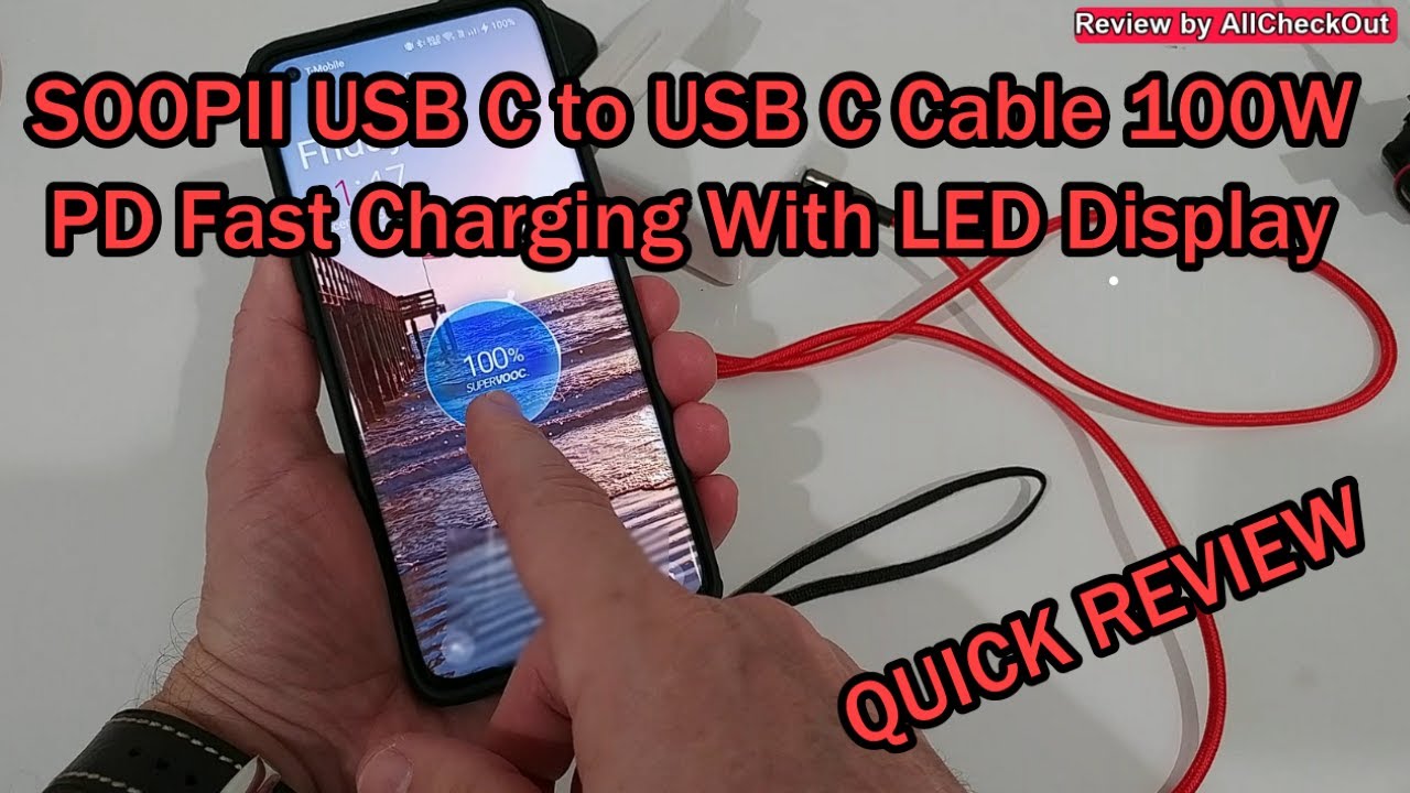 SOOPII USB C to USB C Cable 4ft 100W PD with LED Display FULL REVIEW 