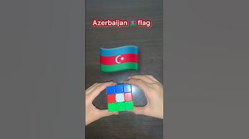 ￼￼ How to make Azerbaijan 🇦🇿 🇦🇿 🇦🇿  flag on Rubiks cube ￼# shorts #Fadil’s creativities
