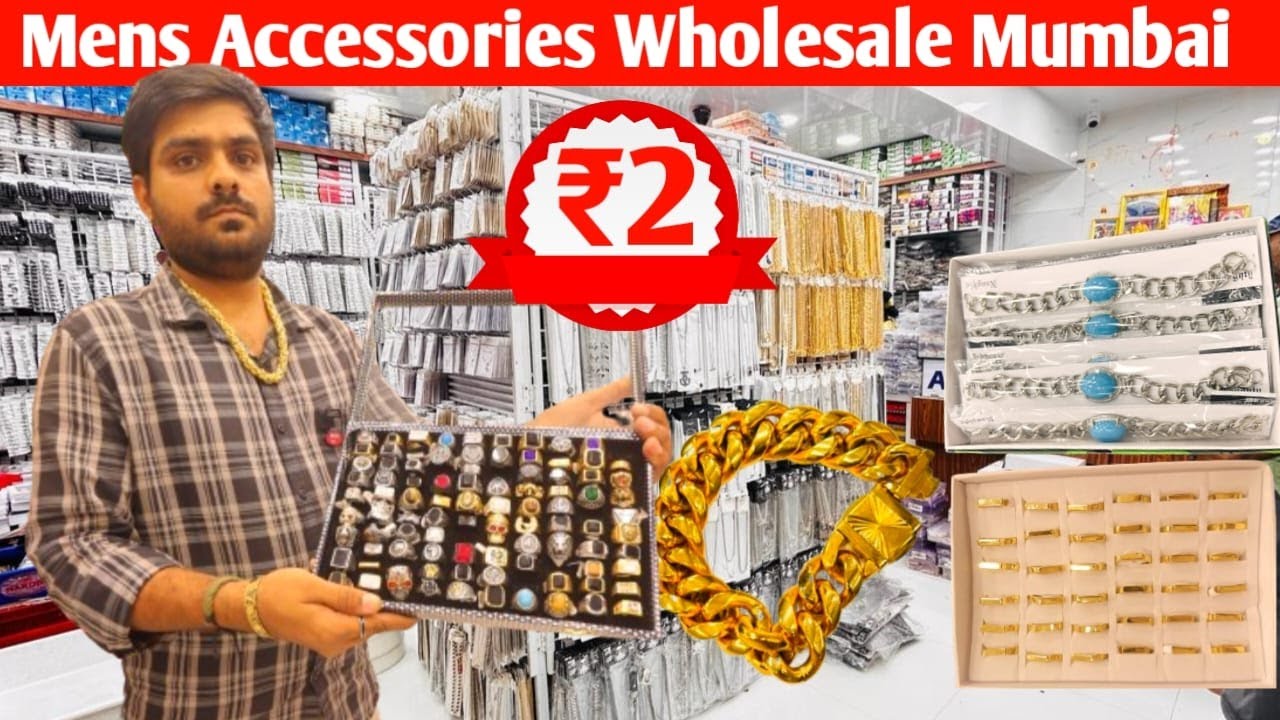 Men's Accessories Wholesale Market in Mumbai ₹2 Mens Jewellery