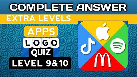 Logo Quiz 2023, EXTRA LEVELS, APPS lvl 9&10.  complete answer. @brainitquizzes  #logoquiz