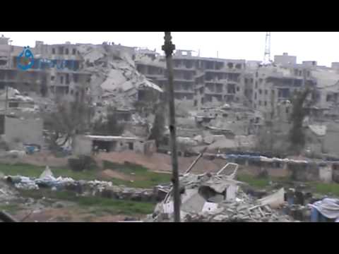 Video Qasion News: Damascus: Destruction due to shelling over Jobar neighborhood (1) 26-2-2015