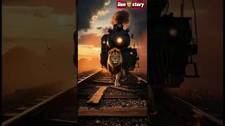 A Lion Senses Danger, Stops A Train, And Saves Lives By Standing Fearlessly On The Tracks.