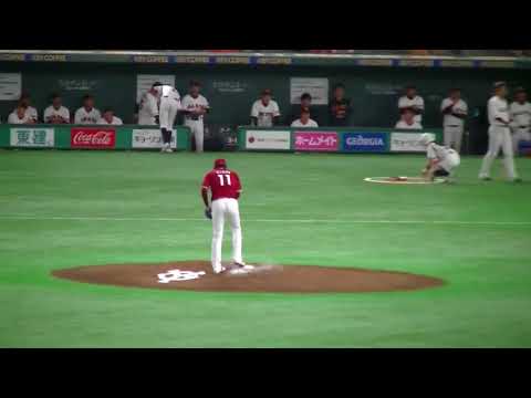東北楽天⇔読売巨人（東京ドーム）H３０オープン戦　3/25　１回裏　投手　岸
