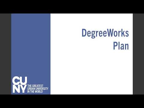 CUNY Schedule Builder Using DegreeWorks Plan
