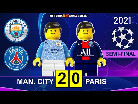 Manchester City vs PSG 2-0 (4-1) • Champions League 2021 • All Gоals &  Hіghlіghts in Lego Football 